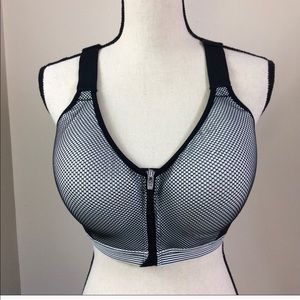 Victoria Sport Black/White Mesh Activewear Bra 38D